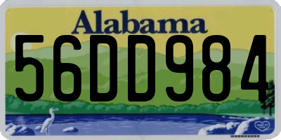 AL license plate 56DD984