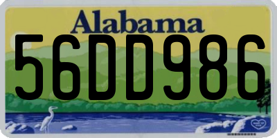 AL license plate 56DD986