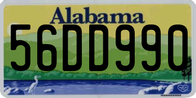 AL license plate 56DD990
