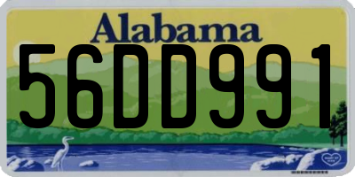 AL license plate 56DD991