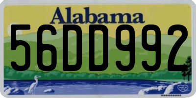 AL license plate 56DD992