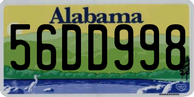 AL license plate 56DD998