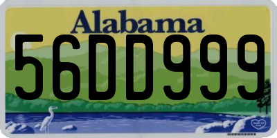 AL license plate 56DD999