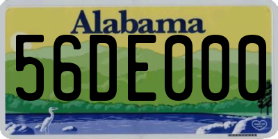 AL license plate 56DE000