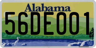 AL license plate 56DE001