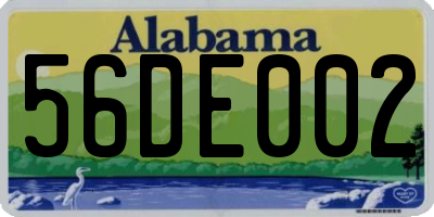 AL license plate 56DE002