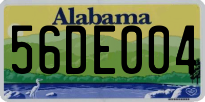 AL license plate 56DE004