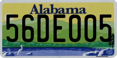 AL license plate 56DE005