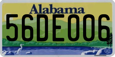 AL license plate 56DE006
