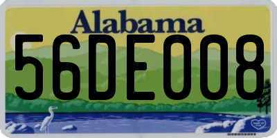 AL license plate 56DE008