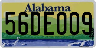AL license plate 56DE009