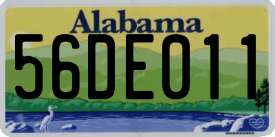 AL license plate 56DE011