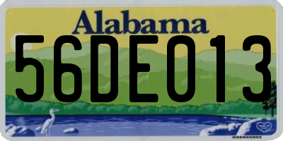 AL license plate 56DE013