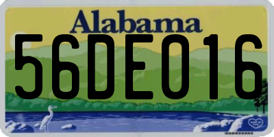 AL license plate 56DE016