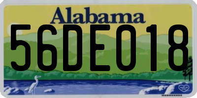 AL license plate 56DE018