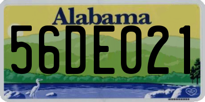 AL license plate 56DE021