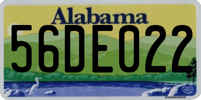 AL license plate 56DE022