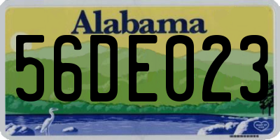 AL license plate 56DE023