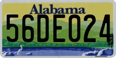 AL license plate 56DE024