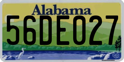 AL license plate 56DE027