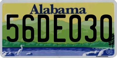 AL license plate 56DE030