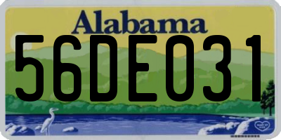 AL license plate 56DE031