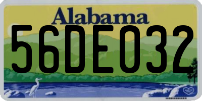 AL license plate 56DE032