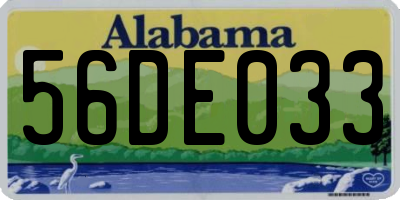 AL license plate 56DE033