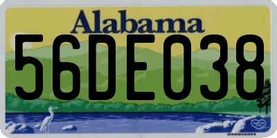 AL license plate 56DE038