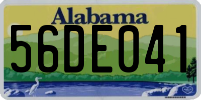 AL license plate 56DE041
