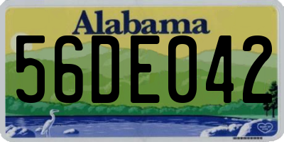 AL license plate 56DE042
