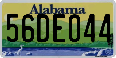 AL license plate 56DE044