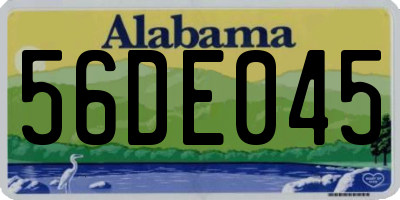 AL license plate 56DE045