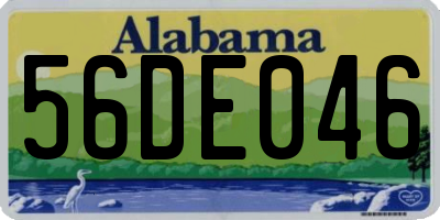 AL license plate 56DE046