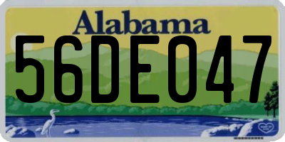 AL license plate 56DE047