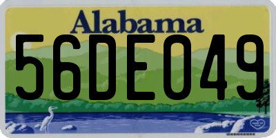 AL license plate 56DE049