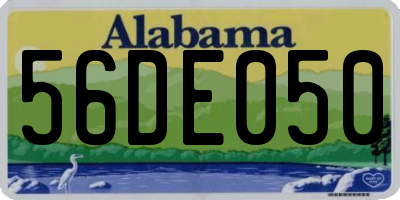 AL license plate 56DE050