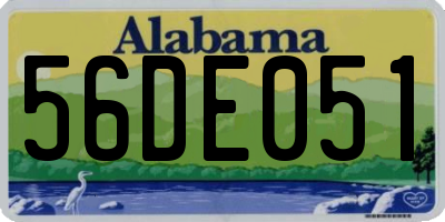 AL license plate 56DE051