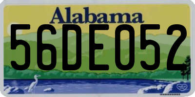 AL license plate 56DE052