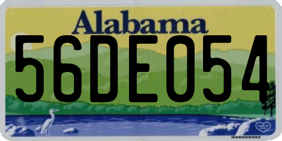 AL license plate 56DE054
