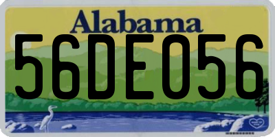 AL license plate 56DE056