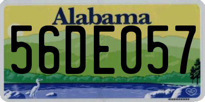 AL license plate 56DE057