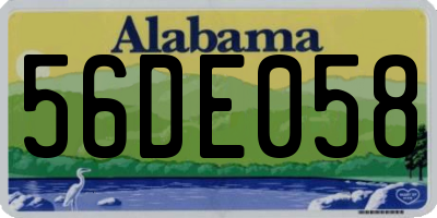 AL license plate 56DE058