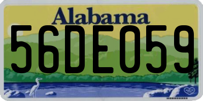 AL license plate 56DE059
