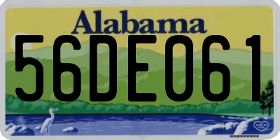AL license plate 56DE061
