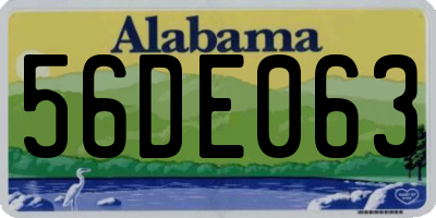 AL license plate 56DE063