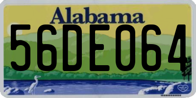 AL license plate 56DE064