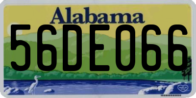 AL license plate 56DE066