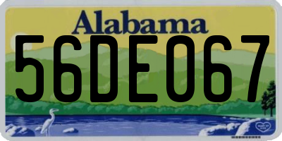 AL license plate 56DE067
