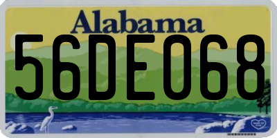 AL license plate 56DE068